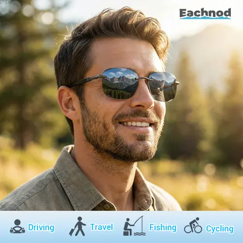 Eachnod HD Frameless Protective Sunglasses Anti-glare Lenses UV400 Protection Ultralight Design Aviator Style Classic Shades summerwins