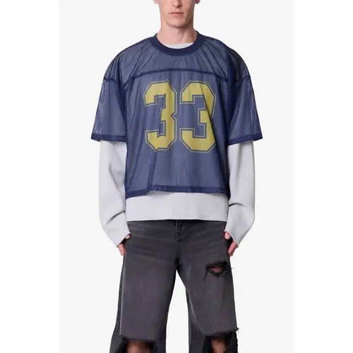 mnml Football Mesh Jersey Shirt - Navy