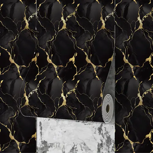 Aluminum-Plastic Adhesive Large Tile Wallpaper, 15.75x118.11in/23.62x118.11in Thick Rectangular Fantasy Marble Accent Wall Decor, Waterproof, Moisture-Proof, Fire-Resistant, Anti-Static, Renter-Friendly Easy Install for Kitchen, Bathroom, Bedroom
