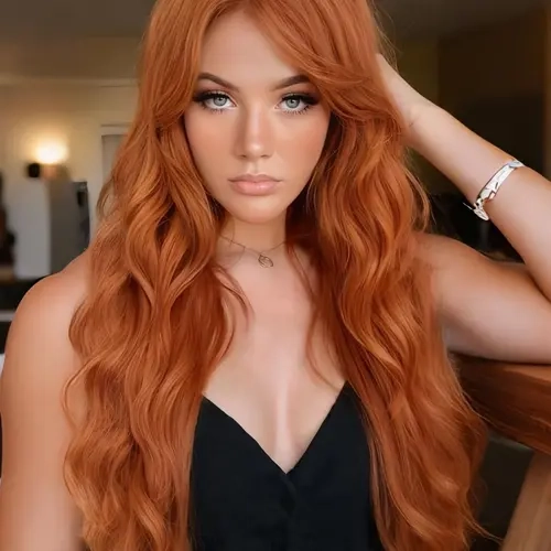 Ginger Lace Front Wigs Body Wave Heat Resistant Synthetic Wigs Pre Plucked HD Transperent Wigs 13x4 Glueless Frontal Wig for Women for Daily Party Halloween Use 28 Inch Synthetic Hair Wig