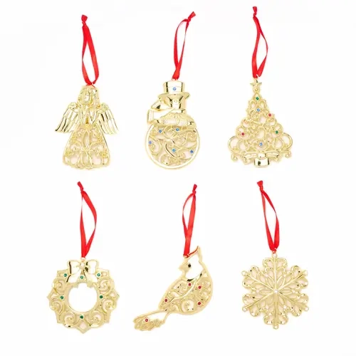 Lenox 6-Piece Sparkle & Scroll Ornament Set