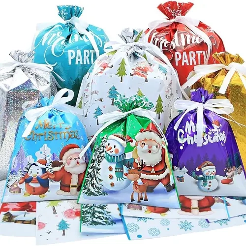 [Promotional Activity] 60-Pack Christmas Gift Bags with Drawstring – Assorted Sizes Holiday Wrapping Bags for Xmas, Parties, Birthdays & Weddings | Easy, Durable & Festive halloween candy bag