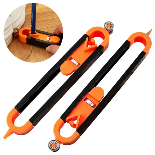 【DealsForYouDays】Precision Contour Gauge with Lock Feature - Professional Wood Scribing Work Tool for Flooring, Cabinetry, Tile & Pipe, Portable Adjustable Profile Gauge for Woodworking, Tools and Gadgets