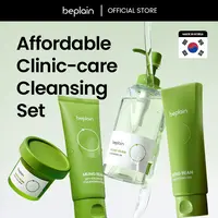 Mung Bean Affordable Clinic-care 4PC Set: Cleansing Oil, Cleansing Foam, Peeling Gel, & Clay Mask