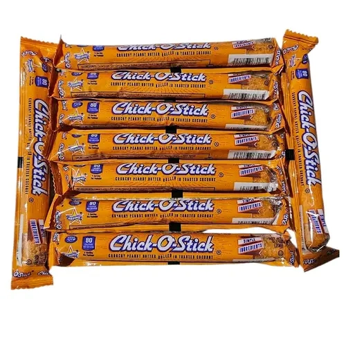 Chick O Stick Peanut Butter & Toasted Coconut Snack Bars | 24 Individually Wrapped Treats, 0.7 Ounce Each Flavor Crunchy