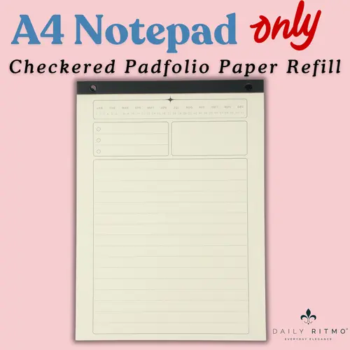 DAILY RITMO A4 Notepad Paper Refill for A4 Padfolio Legal Pad