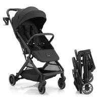 Gromast Compact One-Hand Folding Baby Stroller, Lightweight Travel Toddler Stroller with One-Click Fold, Extendable UPF50+ Canopy, Cup Holder, UV Protected and Waterproof