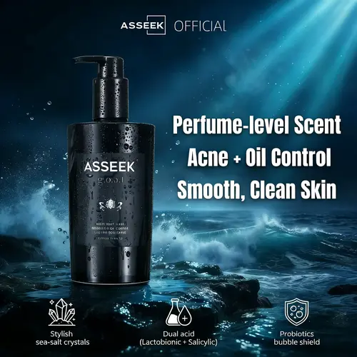 ASSEEK Magnetic Attraction Body Wash for Men, Pheromone Infused with 24H Long Lasting Fragrance, Exfoliating & Hydrating Shower Gel, 13.53 fl oz