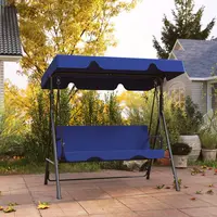 3-Seat Outdoor Patio Swing Chair withRemovable Cushion, Steel Frame Stand andAdjustable Tilt Canopy for Patio, Garden, PoolsideBalcony,,outdoorfurnitureset summerwins