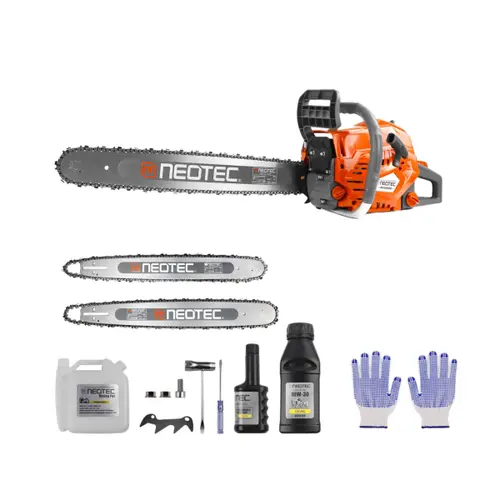 [DealsForYouDays] NEOTEC 68CC Gas Powered Chainsaw 22 & 24 Inch Cordless Handheld Petrol Gasoline Chain Saw for Tree Felling Forestry Logging with Gloves & Accessories
