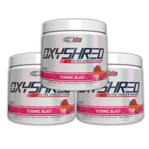 OxyShred Ultra Pre-Workout Energy Powder 3-Pack, 3 x 33 Serves - Energy Boost & Focus Support - 150mg Caffeine - Zero Sugar & Vegan - Pre-Workout Stock-Up for Adults