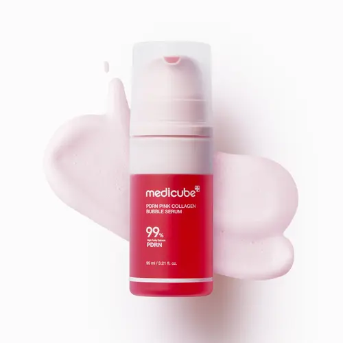 [medicube] PDRN Pink Collagen Bubble Serum | Dual-Layer Micro-Bubble K-Beauty Serum for Firm, Plump & Radiant Skin | Hydrating, Healthy-looking Glow | PDRN, Collagen, Niacinamide