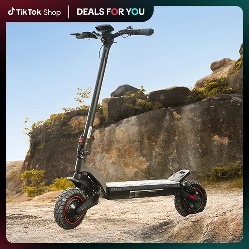 2000W Dual-Motor PX7P High Performance Adult App Controlled Urban Scooter, 2-Wheel Drive, 38mph Max Speed, 50mi Range, 10" Pneumatic Tires, Advanced Lighting System, Disc Hidden Power Brake, 330 lbs Capacity, Portable Folding, Free Scooter Bag