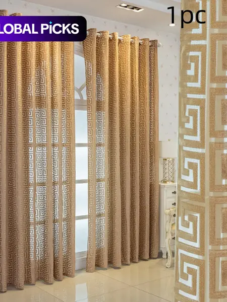Luxury Embroidered Hollow-Out Upgraded Curtain, Window Curtain, Home Decorative Curtain, Top Ring Hanging Drapes for Bedroom and Living Room, Partition Home Decor, Minimalist Style #GLOBAL PICKS