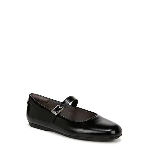 Dr. Scholl's Women's Wexley Black Mary Jane Flats - Recycled Faux Leather Footwear, Antimicrobial Bloom® 15% Foam Cushioned Arch Support, Adjustable Buckle, Everyday Casual Walking Shoes