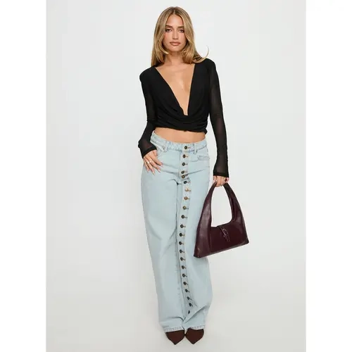 Penny Mid Rise Straight Leg Jeans Light Denim