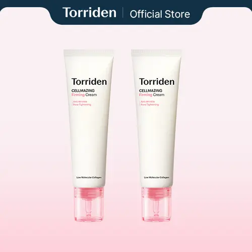 [Torriden Official] CELLMAZING Firming Cream Double Set 60ml*2ea / 2.02 fl. oz.*2ea | Tightens Saggy Pores and Wrinkles with 5D Collagen Complex Cream, Perpect Makeup Prep item