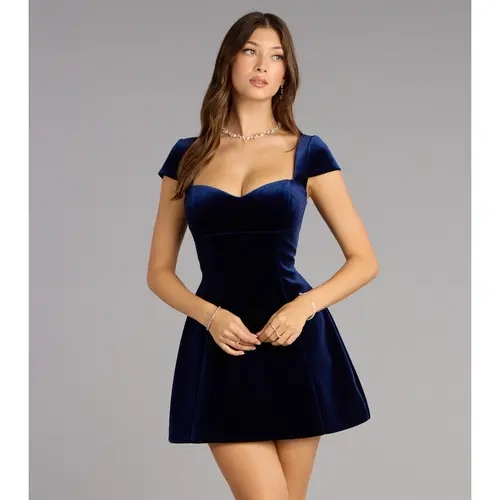 Dana Velvet A-Line Mini Dress