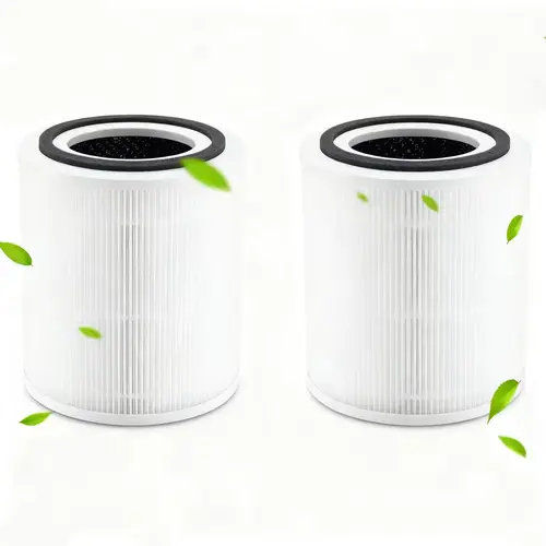 3-in-1 True HEPA Filter Cartridges, 2-Piece Household Appliance Accessories with Sleep Mode, Tool-Free Installation for Home Use