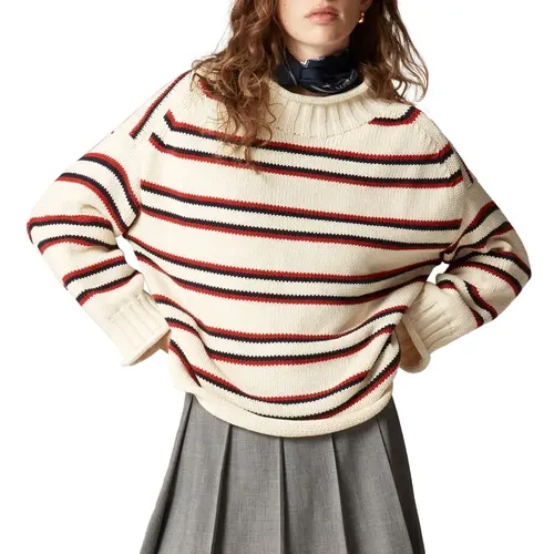 Hixiaohe Women's Oversized Crew Neck Sweater Long Sleeve Knit Pullover Cozy Fall Winter Tops Casual Loose Knitwear,clothes for back to school,first day of school outfits