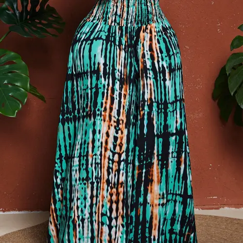 Plus Size Loose-Fit Vacation Bohemian Pants, Comfortable Casual Wear for Women & Men, Perfect for Travel & Daily Use, Tie-Dye Pattern