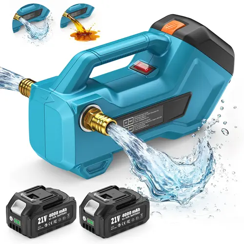 SEESII Cordless Water Transfer Pump, 760GPH Self-priming 2×4000mAh Rechargeable Battery, Portable Electric Utility Pump for RV, Garden, Hot Tub, Tank, Pool, Duck Ponds, Aquariums, Boat, Rain Barrels Outdoorfun toolupgrade