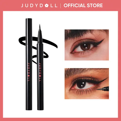 JUDYDOLL Ink Glider Longwear Liquid Eyeliner Cosmetic, Smooth Easy Glide, Intense Black Pigment, Waterproof, Smudge-Resistant, 24H Wear, Beginner-Friendly Makeup, Summer Essential