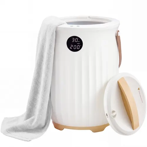 20L Towel Warmer for Bathroom, Portable Heated Towel Warmer Bucket 0.5-8H Timer, LED Display, Auto Shut Off, Tip-over & Overheat Protection, Fits 2 Large Towels or 1 Throw Blanket