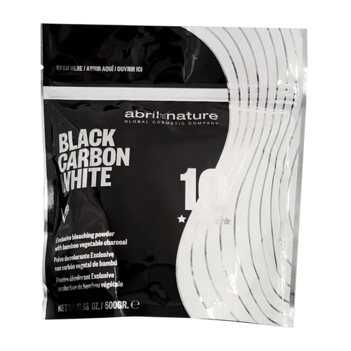 Abril et Nature Vegan Bamboo Vegetable Charcoal Hair Color Bleaching Powder - 9-Level Chemical-Free Color Remover, 500g Carbon Black Haircare Decolorant with Cyamopsis Tetragonoloba Gum for Natural/Dyed Hair