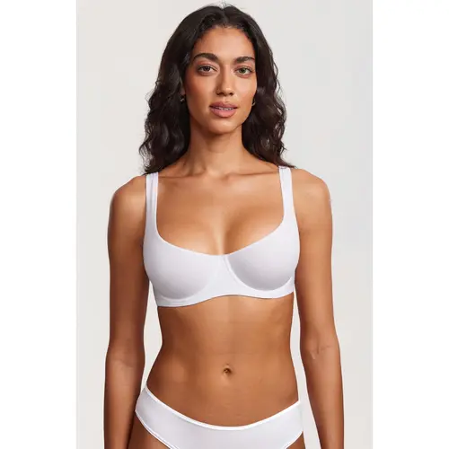 DOBREVA Women's Underwire Balconette Bra No Padded