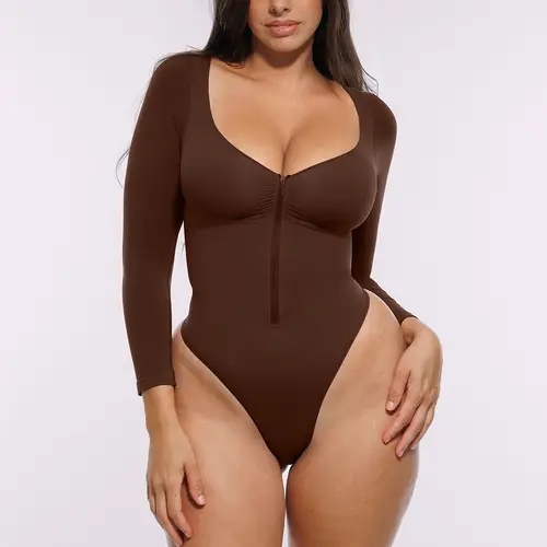 Shapellx Seamless Full-Body Zipper Shaper with Bust Support