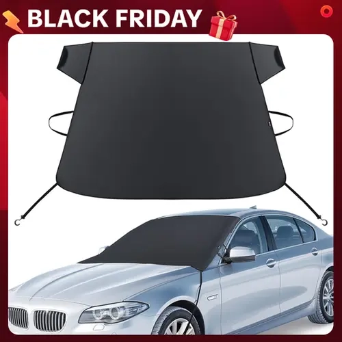 Black Friday Deal! 2025 Upgraded 2-in-1 Car Windshield Shield - Thickened 600D Oxford Cloth, Sturdy Sun Shade, All-Season Anti-Snow/Ice/Winter Frost & UV Protection, Side Mirror Covers, Easy Installation Auto Exterior Accessory, Car Windshield Sunshade