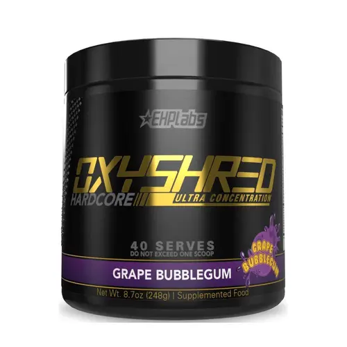 OxyShred Hardcore High-Stim Pre-Workout Powder - Intense Energy & Focus Support - 250mg Caffeine + 1500mg L-Carnitine - Zero Sugar & Vegan - Pre-Workout for Serious Lifters