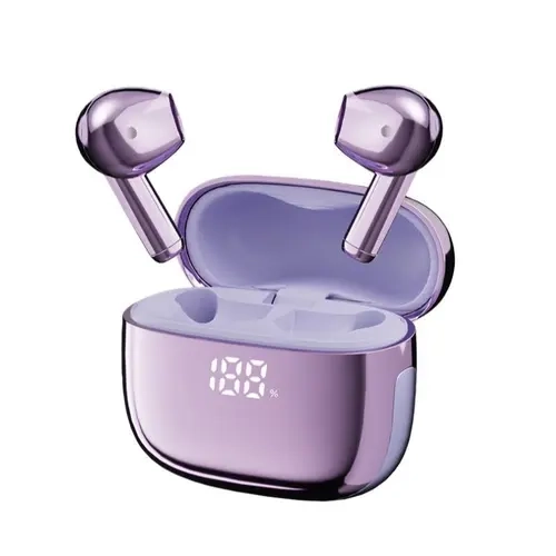 Y46 2026 Bluetooth 6.0 Wireless Earbuds - Hi-Fi In-Ear Headset with Digital Battery Display, 360° Spatial Surround Sound, Mirror-Finish Metallic Design, Charging Support, for Music & Calls, Compatible with Cellphones, Tablet, Android & iOS, Electronic