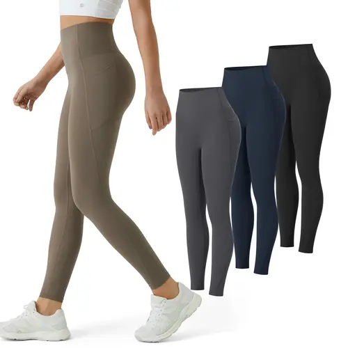 Halara 3-Piece UltraSculpt High Waisted Tummy Control Side Pocket Shaping Training Leggings Set Full Length