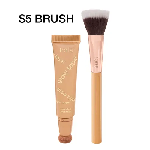 tarte glow tape + liquid highlighter brush duo