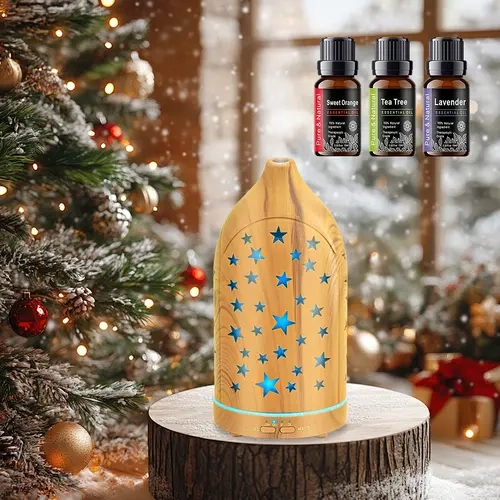 Compact 7-Color LED Aromatherapy Humidifier - Ultra-Quiet Mist, BPA-Free, Relaxing Light Antistress Humidifier for Home & Office Use