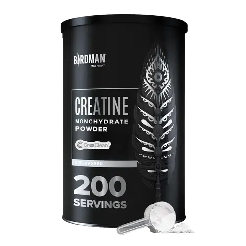 Birdman Micronized Creatine Monohydrate Powder Jar - 2.2 lbs Muscle Gain Fitness Supplement for Adults, Flavorless, Vegan, Highly Absorbent, Sugar-Free, Gluten-Free, No-Mix, CreaClean Third-Party Tested, Supports Strength Recovery, Flavorless, No Mix