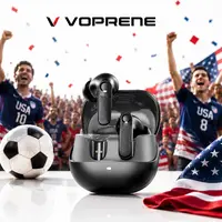 Voprene v73 HiFi Deep Bass Wireless Earbuds with Active Noise Cancellation 140H Playtime ENC Clear Calls Bluetooth 5.4 Immersive ANC & 10 Minute Quick Charge - Charging