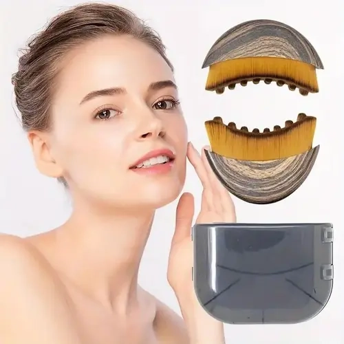 Handcrafted Lymphatic Drainage Facial Brush - Alcohol-Free 60g Durable Plastic, Soft Bristles, Ergonomic Contour Tool for Sensitive Safe Skin, Daily Selfcare, Chin Sculpting, Firming Lifting, Gentle Glide for Debloated Face, Radiant Refreshed Look