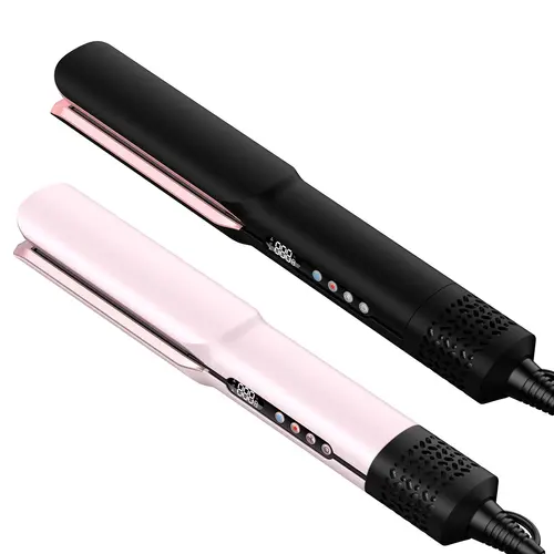 Slopehill Plug-Powered All-in-1 Multistyler - 200M Negative Ionic Clamp-Free Flat Iron Dryer, Wet-to-Dry Ionic Air Styles, LCD Display, Suitable for 1A–3C Medium-Long Hair, Flawless Smooth Lightweight Blowout Tool, Gifting Option