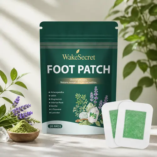 WakeSecret Natural Alternative Health Wellness Therapy Foot Patches - Overnight Herbal Cleansing with Gentle Warming for Relaxation, De-Stress, Sleep Support (Beauty & Personal Care, Hand & Foot Care)