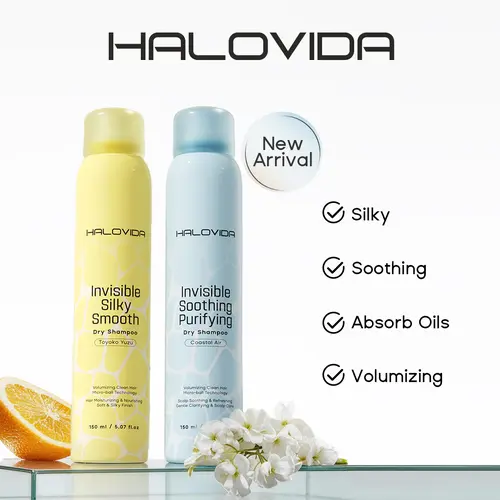 HALOVIDA INSTANT FRESH VOLUME BOOST HAIR DRY SHAMPOO 5.07 FL.OZ. Refresh Hair and Absorb Oil Between Washes,Balances oil,Long- lasting fresh volume,Pure,Locks in moisture,Boosts shine Smooths,#backtoschool