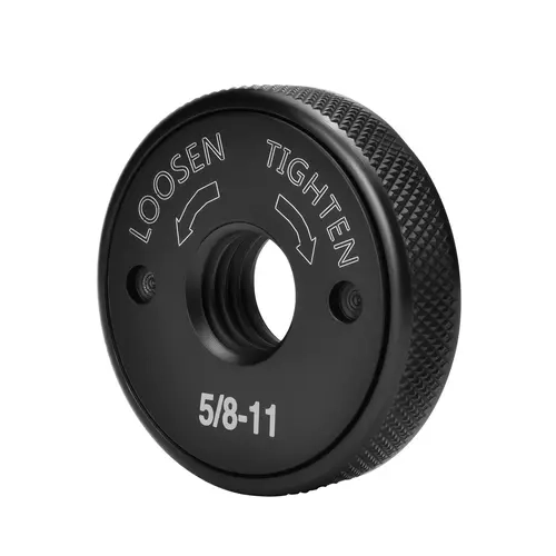5/8-11 Thread Quick Release Locking Flange Nut, 1 Piece Metal Grind Hardware Tool Accessory for 4.5in-9in Angle Grinders - No Wrench Required for Fast Accessory Change