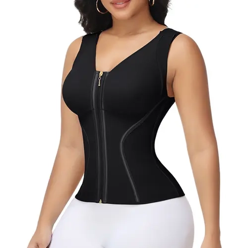 JOSHINE SHAPER Women's Plus Size Compression Shapewear Vest - Solid Tummy Control Top with Built-in Bra for an Hourglass Figure Minimalist Post Op Shapewear Womenswear