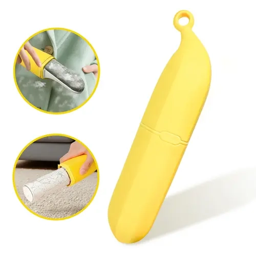 2-in-1 Banana Design Pet Hair Removal Tool - Dual-Sided, Eco-Friendly, Compact Lint & Fuzz Cleaner for Cleaning Clothes, Sofa, Everyday Use with Thorough 1-Pass Cleaning