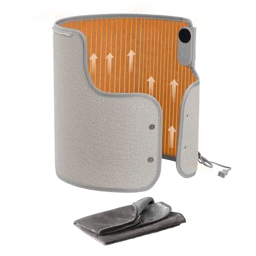 VEVOR Polyester Electric Leg Warmer - 300W Heat Insulating Silent Under Desk Rollable Round Wrap (5.51x20.47in), Adjustable Temp, 9-Hour Timer, Touch&Remote Control, Over-Heat Protection, Tip-Shut Off, Collapsible for Home, Office, Garage, Basement