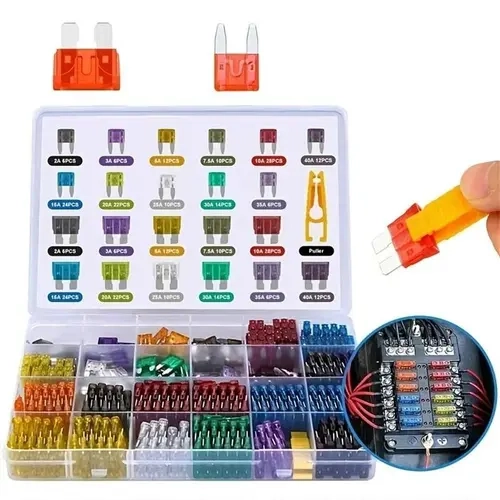 Car Fuse Assorted Pack - 300-Piece Mini-Standard Set with Puller Tool, 2A-3A-5A-7.5A-10A-15A-20A-25A-30A-35A-40A Amps, 150 Mini/150 Standard Auto Fuses for RV/Truck Replacement
