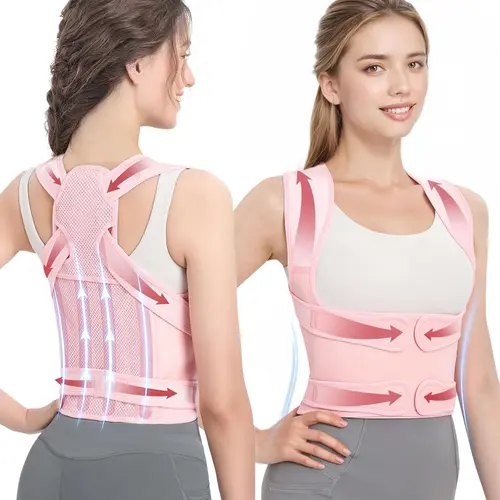 Posture Corrector for Women & Men, Back Shoulder Support Brace - Adjustable & Breathable, Upper Back Straightener Pulls Shoulders for Pain Relief, Neck Hump, Hunchback, Kyphosis, Scoliosis