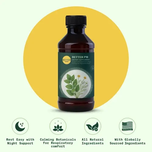 Betterbrand BetterPM | Nighttime Cough & Cold Support for Seasonal Wellness Herbal Supplement